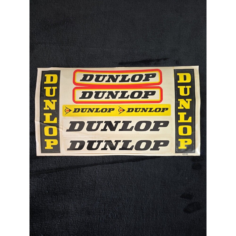 Vtg DUNLOP Tire Decal Sticker AHRMA Motocross gncc Supercross MOTO-X ATV ADI-055